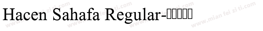 Hacen Sahafa Regular字体转换